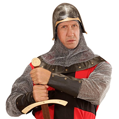 NET TOYS Mittelalterlicher Ritterhelm Kreuzritter Helm Kriegerhelm Herren Ritterhaube Kreuz Ritter Haube Barbarenhelm Wikinger Kostüm Zubehör von NET TOYS