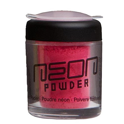 NET TOYS Neon Puder 80er Jahre Schminke neonpink Powder Lidschatten Schminkpuder Party Make Up Faschingsschminke Kosmetik Karneval Accessoires von NET TOYS