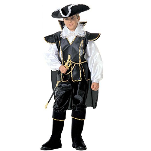 NET TOYS Piratenkostüm Kinder Musketier Kostüm 128cm 5-7 Jahre Seeräuber Kapitänskostüm Kinderkostüm Freibeuter Korsar Karnevalskostüme Jungen von NET TOYS