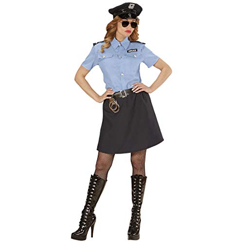 NET TOYS Schickes Polizistin-Kostüm für Damen - Blau-Schwarz M (38/40) - Hochwertige Frauen-Verkleidung Politesse & Police Officer - EIN Blickfang für Karneval & Mottoparty von NET TOYS