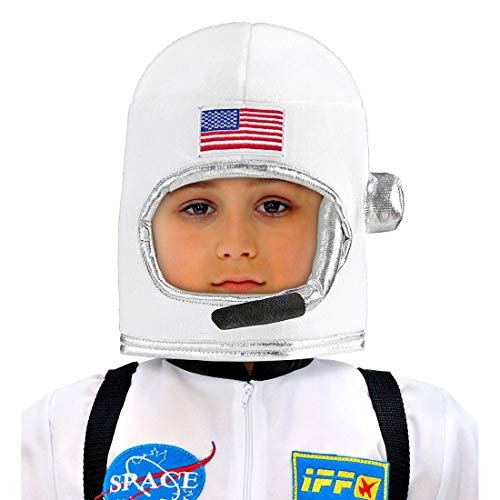 NET TOYS Schöner Astronauten-Helm USA für Kinder - Weiß - Außergewöhnliches Kostüm-Zubehör zum Raumanzug NASA Mondlandung - Bestens geeignet für Kinder-Fasching & Kostümfest von NET TOYS