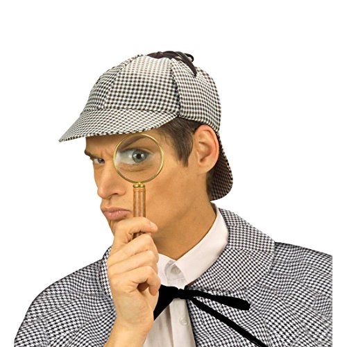 NET TOYS Sherlock Holmes Hut Detektiv Faschingshut Agenten Mütze Schnüfflermütze Detektivmütze Investigator Karneval Kostüm Zubehör von NET TOYS