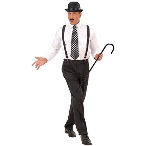 NET TOYS Spazierstock Charlie Chaplin Stock schwarz Gehstock als Kostüm Zubehör Krückstock Wanderstock Accessoire von NET TOYS