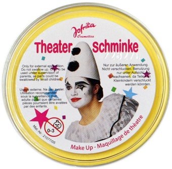 NET TOYS Theater Schminke gelb Kostümschminke gelbe Faschingsschminke Make Up Theaterschminke Karneval von NET TOYS