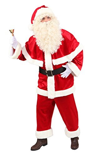 NET TOYS Weihnachtsmann Kostüm Luxus Anzug Weihnachtskostüm XL (56/58) Nikolauskostüm Nikolaus Outfit Santa Claus Herren Weihnachtsmannkostüm Weihnachten Verkleidung Weihnachtsmannmantel von NET TOYS