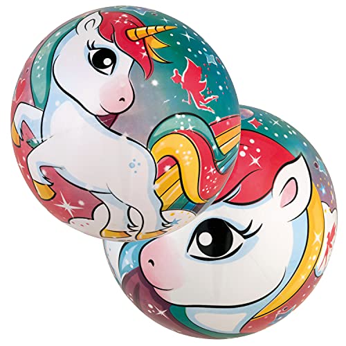 NET TOYS Zauberhafter Einhorn Kinderball - Bunt 23 cm - Süßer Kinder-Spielball Fantasy Strand-Ball - Perfekt geeignet für Strand & Garten von NET TOYS