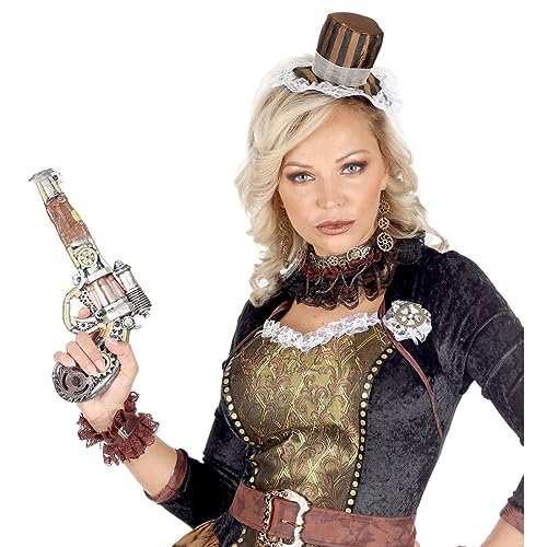 NET TOYS Steampunk Accessoire Revolver - 32 cm - Außergewöhnliches Unisex-Zubehör Cyberpunk Spielzeug-Pistole von NET TOYS