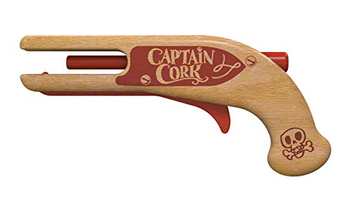 Neue Freunde® Captain Cork Piratenpistole für Kinder - inklusive 3 Weinkorken als ungefährliche Geschosse - Perfekt für Fasching, Karneval, Piraten, Verkleidung, und Party - Hochwertige Qualität von NEUE FREUNDE inventing & producing schnickschnack