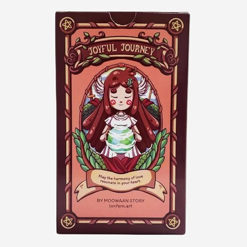 NEUJD 12 * 7cm Joyful Journey Tarot mit Leitfaden für Anfänger Rider-Waite-System Cartoon Niedliches Tarot-Deck 78-teilige Karten Joyful Journey Tarot von NEUJD