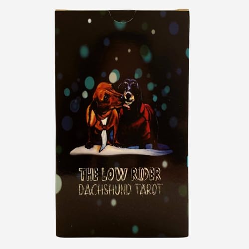 NEUJD 12 x 7 cm, The Low Rider Dackel, Wahrsage-Tarot-Karten, englisches Deck, Wahrsagerei, Runen, Wahrsagerei, Prophet, Prophezeiung, Tarot The low rider Dachshund tarot von NEUJD