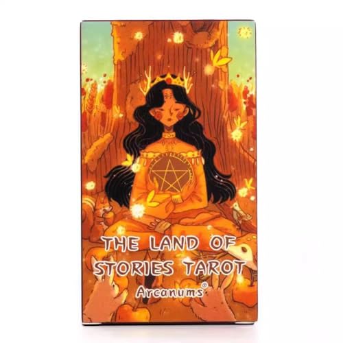 NEUJD 78 Stück das Land der Geschichten Tarot-Orakelkarten, englische Ausgabe, Wahrsagekarten, Tarot-Spiel, Geschenk für Zauberer, Familiennachtspiel Land of Stories tarot von NEUJD