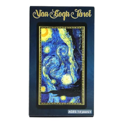 NEUJD Neue Van-Gogh-Tarotkarten, ein 78-Karten-Deck, englische Version, Wahrsagerei-Deckspiel für Familienfeiern Van Gogh Tarot von NEUJD