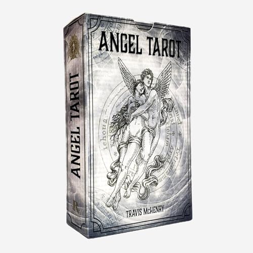 Neues 12 x 7 cm großes Engel-Tarot, 78 Karten/Set mit Papierführer für Familie, Freunde, lustige Wahrsagerei, Unterhaltung, Party, Brettspiele Angel tarot von NEUJD