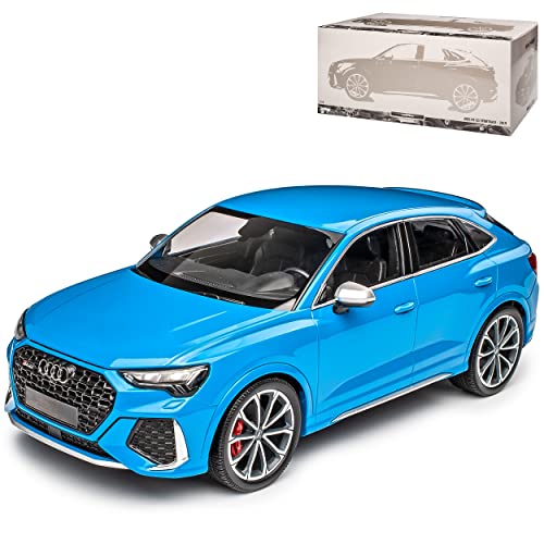 NEW A*u*d*i Q3 RS F3 Sportback SUV Blau 2. Generation Ab 2018 limitiert 1 von 240 1/18 Minichamps Modell Auto mit individiuellem Wunschkennzeichen von NEW