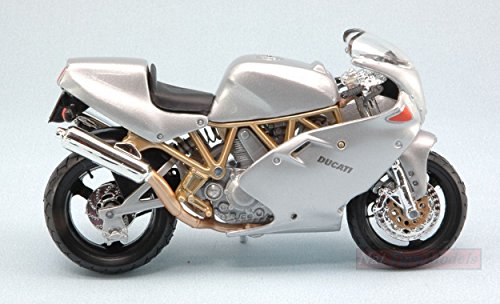 BURAGO BU51030S DUCATI SUPERSPORT 900FE SILVER 1:18 MODELLINO DIE CAST MODEL von NEW