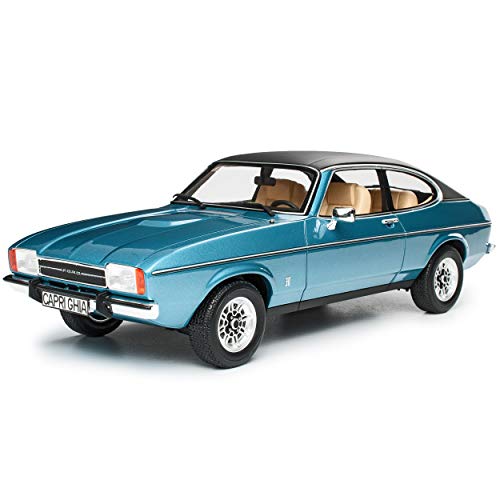 Ford Capri II GHIA Coupe Miami Blau MK2 1974-1977 Nr 810 1/18 Otto Modell Auto mit individiuellem Wunschkennzeichen von NEW