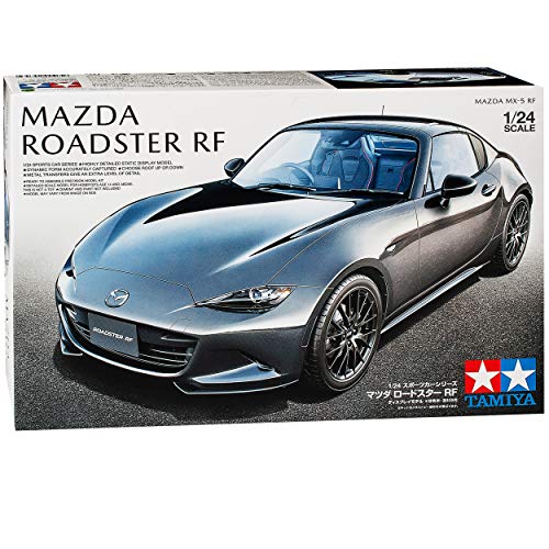 Mazda MX-5 ND RF Roadster Cope Grau 4. Generation Ab 2015 24353 Kit Bausatz 1/24 Tamiyia Modell Auto mit individiuellem Wunschkennzeichen von NEW