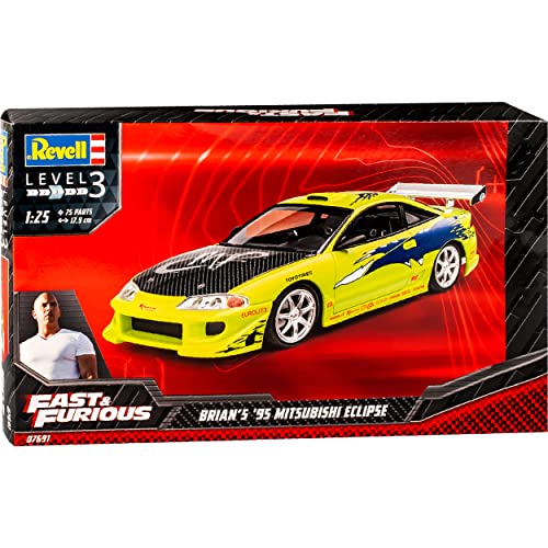 Mitsubishi Eclipse Grün Brian´s Paul Walker The Fast and The Furious 07691 Bausatz Kit 1/25 1/24 Revell Modell Auto mit individiuellem Wunschkennzeichen von NEW