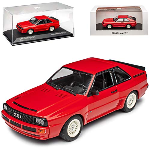 NEW A*U*D*I Sport Quattro Coupe Rot 1984-1985 limitiert auf 500 Stück 1/43 Minichamps Modell Auto mit individiuellem Wunschkennzeichen von NEW