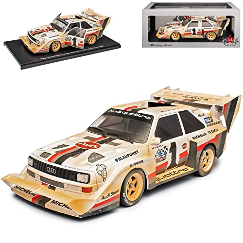 NEW A*U*D*I Sport Quattro S1 Sieger Pikes Peak Dirty Version After Race Röhrl 1987 1/18 CMR Modell Auto mit individiuellem Wunschkennzeichen von NEW