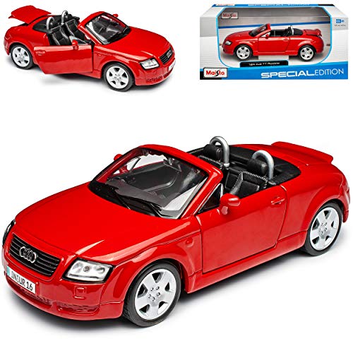 NEW A*U*D*I TT 8N Cabrio Rot 1. Generation 1998-2006 1/24 Maisto Modell Auto mit individiuellem Wunschkennzeichen von NEW