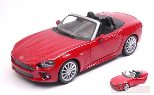 New BURAGO BU21083R FIAT 124 Spider 2016 Red 1:24 MODELLINO DIE Cast Model von NEW