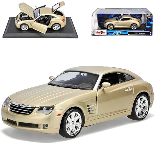 NEW Chrysler Crossfire Coupe 2003-2007 Gold 1/18 Maisto Modell Auto von NEW