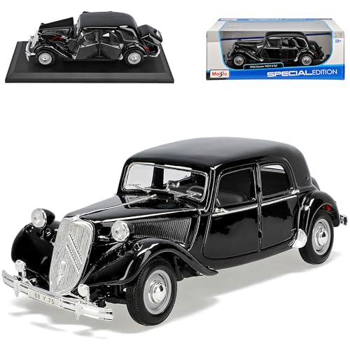 NEW Defekte Verpackung Citroen 15cv 15 Cv 1952 4 TÜrer Schwarz Special Edition 31821 1/18 Maisto Modellauto Modell Auto von NEW