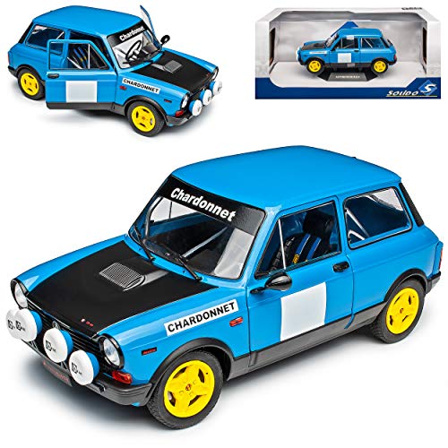 NEW Defekte Verpackung Autobianchi A112 FIAT Abarth Rally Blau 1969-1986 1/18 Solido Modell Auto mit individiuellem Wunschkennzeichen von NEW