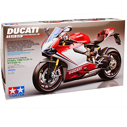 NEW Ducati 1199 Panigale S Tricolore 14132 Kit Bausatz 1/12 Tamiyia Modell Motorrad Modell Auto von NEW