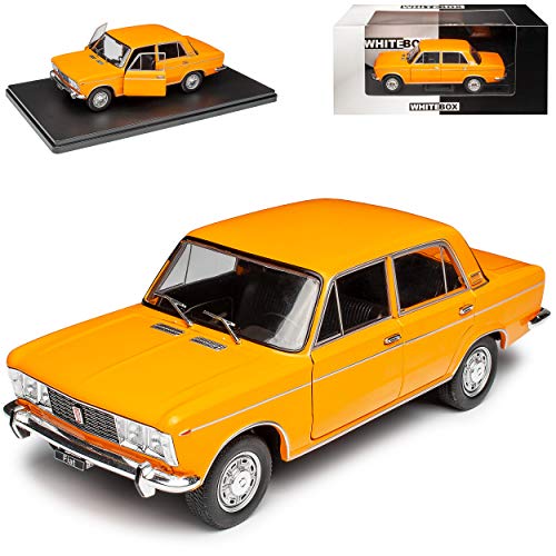 NEW FIAT 125 Limousine Orange 1967-1972 1/24 Whitebox Modell Auto von NEW