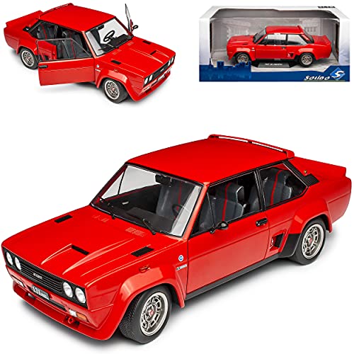 NEW FIAT 131 Abarth Coupe Rot 1974-1984 1/18 Solido Modell Auto mit individiuellem Wunschkennzeichen von NEW