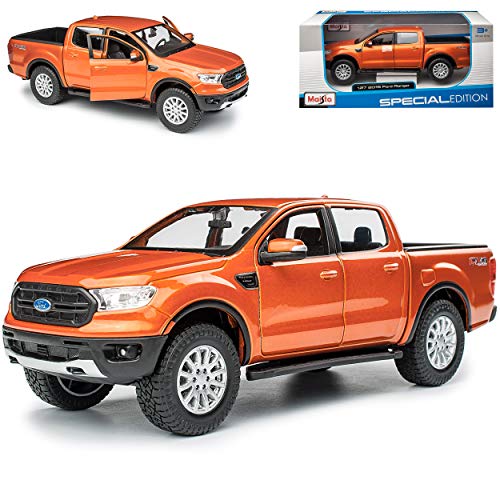 NEW Ford Ranger Pick-Up Orange 3. Generation Ab 2015 1/27 1/24 Modell Auto mit individiuellem Wunschkennzeichen von NEW