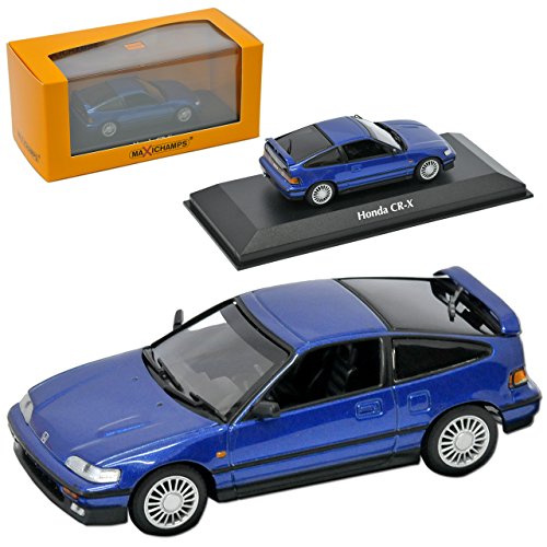 NEW Hon-da CR-X ED9 Coupe Blau 2. Generation 1987-1991 1/43 Minichamps Modell Auto mit individiuellem Wunschkennzeichen von NEW