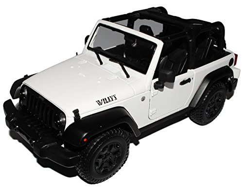 NEW Jeep Wrangler 2014 Willis Weiss Cabrio JK Ab 2007 1/18 Modell Auto von NEW