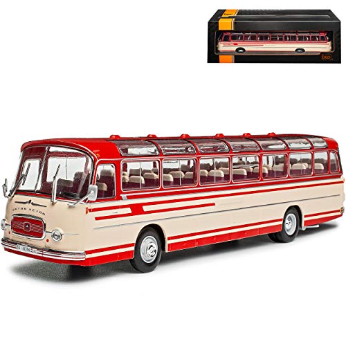 NEW Kässbohrer Setra S-14 Rot Bus Beige 1/43 Ixo Modell Auto von NEW