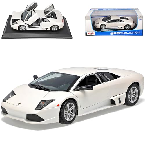 NEW Lamborgihini Murcielago Lp640 Lp-640 Weiss Coupe 2007 1/18 Maisto Modellauto Modell Auto von NEW