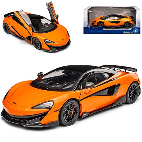 NEW McLaren 600LT Coupe Orange 2018-2021 1/18 Solido Modell Auto mit individiuellem Wunschkennzeichen von NEW