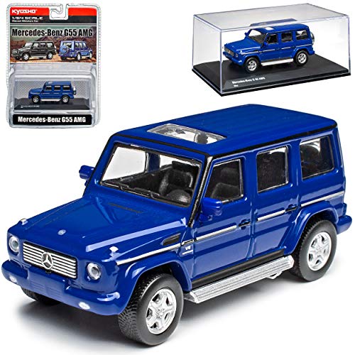 NEW Mercedes-B G-Klasse W463 G55 AMG Blau Modell 1990-2018 1/64 Kyosho Modell Auto mit individiuellem Wunschkennzeichen von NEW