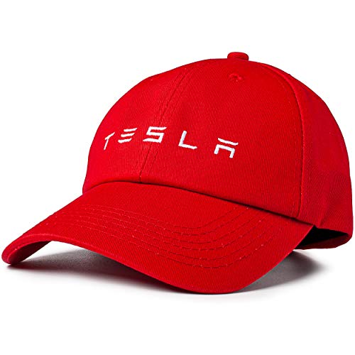 NEW Original Tesla Basecap Rot mit Schrift verstellbare Universalgröße Base Cap Kappe Mütze von NEW