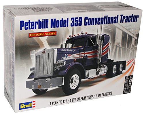 NEW Peterbilt Model 359 LKW Truck Zugfahrzeug 85-1506 Bausatz Kit 1/25 1/24 Revell Monogram Modell Auto mit individiuellem Wunschkennzeichen von NEW