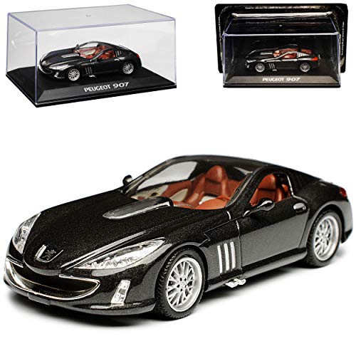 NEW Peugeot 907 Studie Coupe Schwarz 1/43 I-X-O Modell Auto mit individiuellem Wunschkennzeichen von NEW