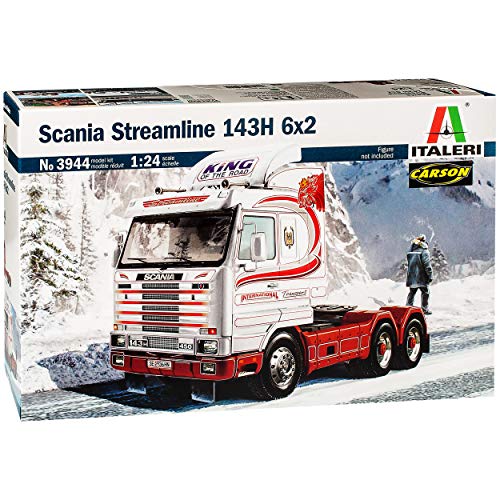 NEW Scania Streamline R-Serie 143H 6x2 Zugmaschine LKW 3944 Kit Bausatz 1/24 Italeri Modell Auto mit individiuellem Wunschkennzeichen von NEW