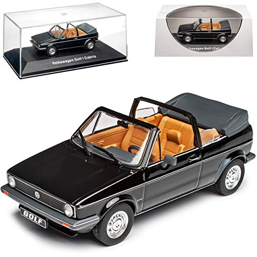 NEW Volkwagen Golf I Cabrio Schwarz 1979-1993 1/43 Ixo Modell Auto mit individiuellem Wunschkennzeichen von NEW