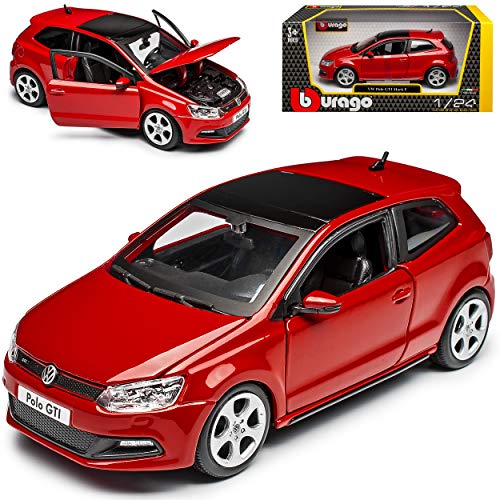 NEW Volkwagen Polo V GTI Typ 6R 3 Türer Rot Ab 2009 18-21059 1/24 Burago Modell Auto von NEW