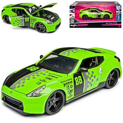 Nisan 370Z Coupe Tuning Grün Schwarz Ab 2008 1/24 Maisto Modell Auto von NEW