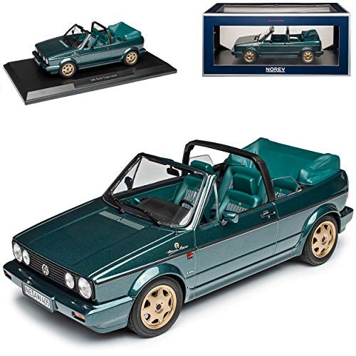 Volkwagen Golf I Cabrio Etienne Aigner Grün Blau Metallic 1979-1993 1/18 Norev Modell Auto von NEW