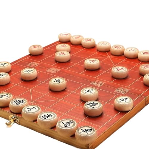 Chinesisches Schach, Massives Hölzernes Großes Klappbares Brett, Klassisches Puzzle-Strategiespiel Kinderschach(Size:L) von NEWCIX