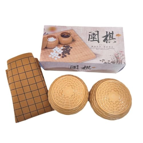 Tragbare Reise Go, Erwachsene Match Go Jar Board Set, Anfänger Einführung Othello Imitation Jade Go, Classic Chinese Strategy Board Game von NEWCIX