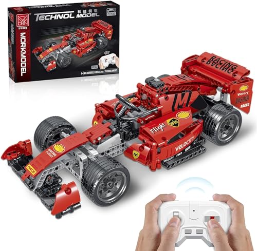 NEWRICE Ferngesteuertes Rennauto Bauspielzeugsets,Formel 1 F1 Rennwagen Baustein-Kit,Sammlerstück Spielzeugauto im Maßstab 1:14 für Jungen ab 6 Jahren.Erwachsene (631 Stück) von NEWRICE